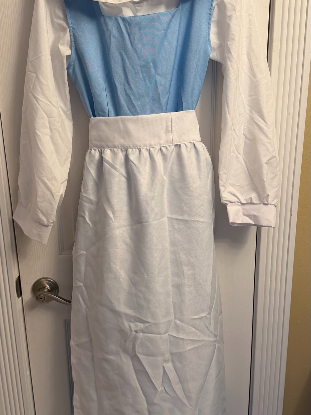 Costume Classic Light Blue and White Long Sleeve Dress 3 pieces - medium